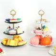 thumbnail image 3 of Soporte de exhibición de pastel de tres niveles Soporte de pastel de 3 niveles Soporte de fruta redondo Platos de postre Soporte WD.WDQZL Hogar, 3 of 8