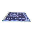 thumbnail image 2 of Ahgly Company Machine Washable Indoor Square Southwestern Blue Country Area Rugs, 4' Square, 2 of 4