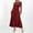 Red, variant on Women's Long Sleeve Spring Maxi Dress 2025 Crewneck Knit Casual Slim Swing Pleated Dresses With Pockets Ladies T Shirt Dresses Casual Pocket Dress Summer Tunics Tunic Dresses for Summer V Neck Summer