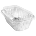 thumbnail image 4 of Handi-Foil 1 lb. Aluminum Mini-Loaf/Bread Baking Pan w/Clear Low Dome Lid 100/Pk (Pack of 100), 4 of 7