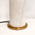thumbnail image 5 of Pasargad Home PMT-30208 26 x 5 x 19 in. Bianca Collection Round Marble Body & Metal Indoor Table Lamp with LED Bulb, White & Gold, 5 of 5