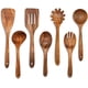 thumbnail image 1 of Cucharas de madera para cocinar BOKALAKA 7Pcs Utensilios de madera Teca, 1 of 2