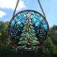 thumbnail image 7 of Pine Tree Stained Glass Suncatcher, Pine Tree Glass Suncatchers for Windows For Merry Christmas, 7 of 7