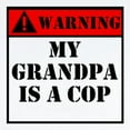 thumbnail image 2 of CafePress - Warning My Grandpa Is A Cop Body Suit - Long Sleeve Cotton Baby Bodysuit, 2 of 4