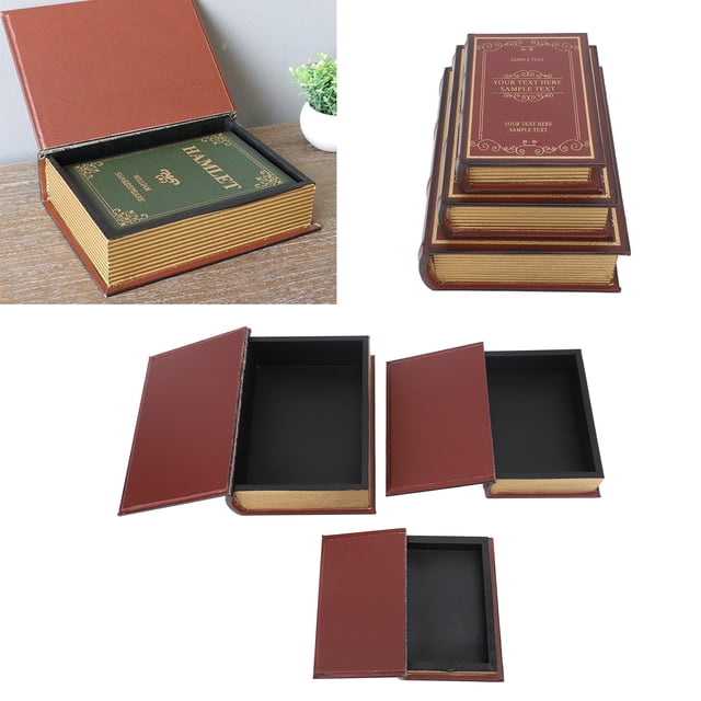 Decorative Book Boxes, Exquisite Elegant And Classical Style Decorative Book for Home Bookshelf Living Room Fashion Decoration