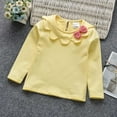 thumbnail image 4 of XBASW Baby Kids Girls T-Shirt Long Sleeves Tees Toddler Solid Color Doll Collar Bottom Tops for Spring Autumn 0-7 Years, 4 of 8