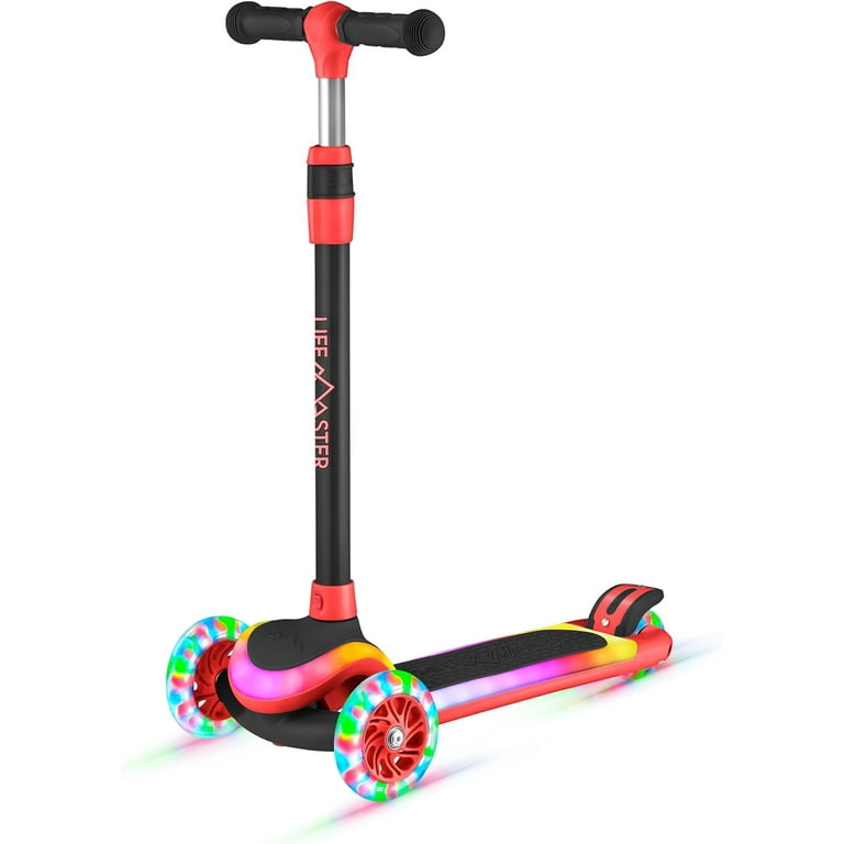 Lifemaster 3-Wheel Kids Scooter with LED Lights, Red photo 1