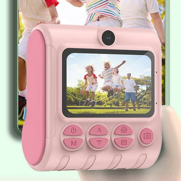 HD Double Camera Kids Print Camera with 2.4 Inch Instant Print Thermal Printing, Lightweight and Portable for Easy Operation, Available in Blue, Pink, Purple (3 Printing Paper Included)