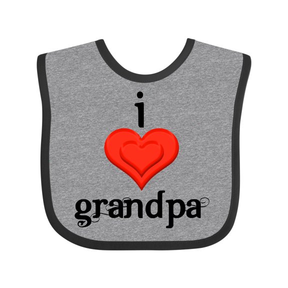 Inktastic I Love Grandpa Boys or Girls Baby Bib
