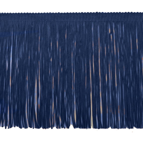 6" (15cm) Chainette Fringe Trim # CF06,, Dark Navy Blue #J3 (Dark Blue) 5 Yards (15 ft/4.5m)