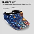 thumbnail image 7 of Aplkyhs American Flag Firework Women's Golf Shirt and Sun Visor Hat Set Quick-Dry Moisture-Wicking Short Sleeve Shirt Adjustable UV-Protective Sun Hat for Golf Tennis Hiking Daily Wear, 7 of 7