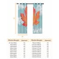 thumbnail image 6 of Fsddascl Orange Maple Leaves Blackout Curtains for Bedroom/Living Room, Thermal Insulated Kitchen Curtains, Fall Thanksgiving Blue Sky Cloudy Grommet Darkening Window Treatment Drapes 27.5"x39"x2, 6 of 6