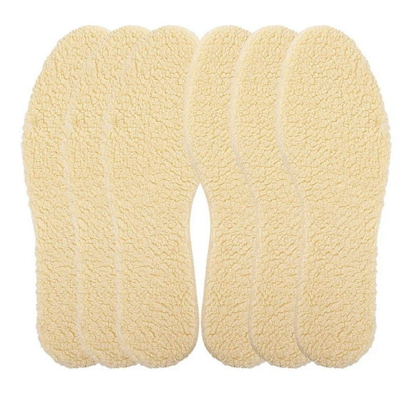 2/6PCS Lamb Fleece Insoles Men Women Winter Keep Warm Insole Soft Wool Thicken Shoepad Cashmere Shoes Insert Thermal Shoe Pads 3Pairs 35-36
