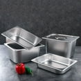 thumbnail image 4 of Stainless Steel Buffet Pan Rectangle Buffet Tray Dinner Serving Pan Food Container Pan with Lid(3.9L), 4 of 9
