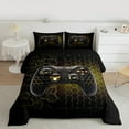 thumbnail image 2 of Homewish Gamer Gaming Bedding Comforter Set,Geometric Hockeycomb Hexagon Twin Comforter Sets,Cartoon Gamepad Bedding Set For Kid Boy,Lightweight Room Decorative Reversible,2 Pieces, 2 of 8