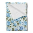 thumbnail image 2 of Flower Soft Flannel Fleece Throw Blanket, Hydrangea Flowers over Soft Background Wedding Bridal Design, Cozy Plush for Indoor and Outdoor Use, 50" x 70", Pale Blue Reseda Green, by Ambesonne, 2 of 5