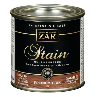 2-Pack of 1/2 pt UGL 12006 Premium Teak Zar Interior Oil-Based Wood Stain