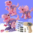 thumbnail image 1 of Free To Fly Girl Toys Take Apart Dinosaur: Pink Dinosaur Toys para niños 3-5 5-7 Stem Learning Juguetes educativos Montessori para niñas de 3 4 5 6 7 8 años Niños pequeños Autismo Sensorial Regalos de, 1 of 5