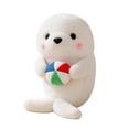thumbnail image 2 of Plush Toy, Cute White Seal Holding Ball, 1 Pc 17.7in, Soft Cuddle Toy for Kids Gift Home Decor, 2 of 2