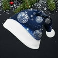 thumbnail image 4 of Rotm Christmas Hats for Ki'ds Christmas Leopard Print Santa Hat Novelty Xmas Holiday Hats Funny Plush Hat Festive Holiday Party Supplies for Unisex Adults Dark Blue,M, 4 of 5