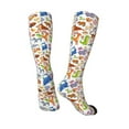 thumbnail image 4 of Bingfone Compression Socks For Women And Men Long Socks For Running Athletic Cycling Nurse-Animal Cartoon Style, 4 of 9
