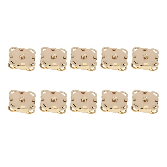 VANIDO 10pcs Magnetic Snap Buttons Sew in Magnetic Plum Blossom Bag Clasps for Purses Handbag Bags Clothes DIY Sewing Craft Golden