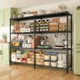 thumbnail image 7 of REIBII 61.7" Wide Metal Storage Shelves 1200LBS Wire Shelving Unit 4 Tier Adjustable Shelving for Garage Shelf Pantry Shelves Kitchen Shelving, 7 of 7