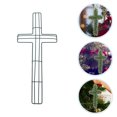 thumbnail image 4 of icolorfuled HOMEMAXS DIY Cross Shaped Metal Wreath Frame for Flower Garden, 4 of 7