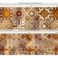 thumbnail image 6 of Soimoi Patchwork Print Decorative Fabric By 2 Yard - 56" W x 72" L - Water-Resistant Material for Cushions, Covers, and DIY Upholstery - Orange, 6 of 7