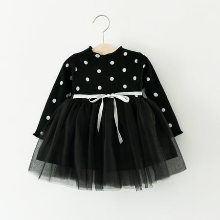 

Cathalem Cat Dress for Kids Kids Girls Pageant Sleeve Lace Dress Tulle Girls Baby Dress Princess Long Little Girls Summer Dresses Dress Black 2-3 Years