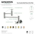 thumbnail image 4 of Kingston Brass KS8103ZX Millennium Wall Mount Pot Filler Faucet, Antique Brass, 4 of 5