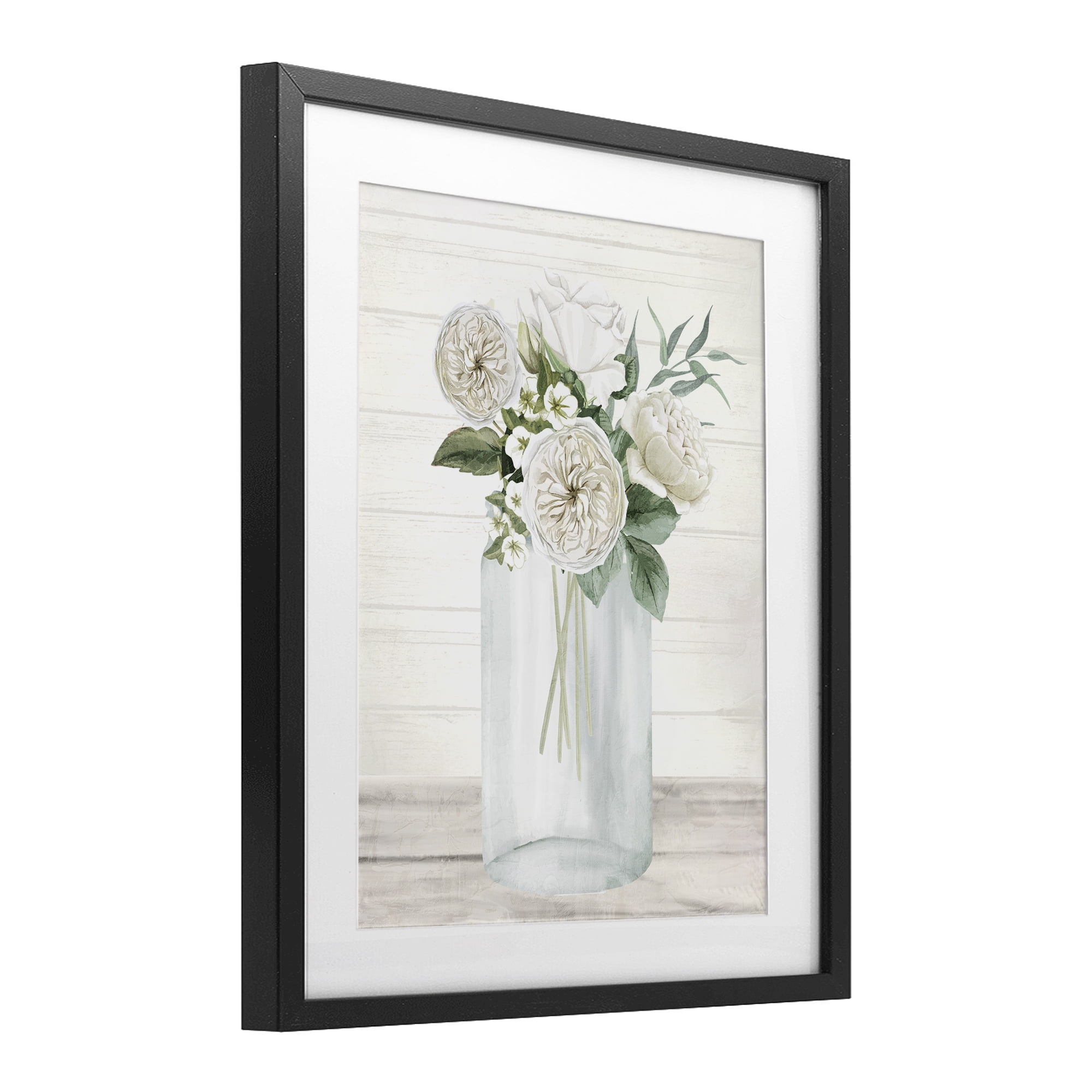 Stupell Industries Elegant Patience Bouquet Black Framed Print Under Glass, design by Kim Allen