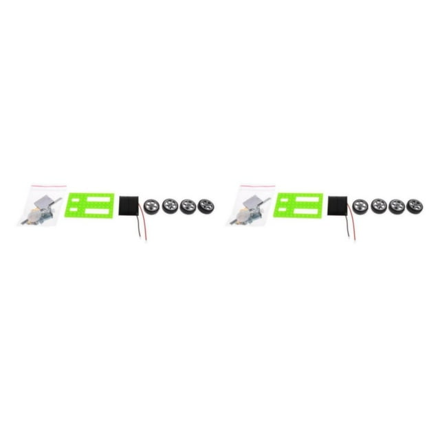 ZheElen Jouets de Voiture à Énergie Solaire Assemblée DIY Kits de Modèles Style Éducatif Scientifique 2 2ensemble