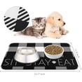 thumbnail image 2 of Absorbent Dog Food Mat, No Stains Pet Bowl Mat with Non Slip Rubber Back, Quick Dry Dog Mat for Food and Water, Machine Washable, Feeding Mats for Dogs, Cats, Pets, Small 12'''' x 20'''', 2 of 6