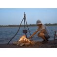 thumbnail image 2 of Camping Tripod Board Turn Branches into Campfire Tripod Stainless Steel Campfire Support Plate with Adjustable Chain for Hanging Cookware Perfect Camping Accessory Makes Outdoor Cooking Easier, 2 of 6