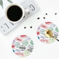 thumbnail image 5 of Balery 6 Pcs Stamp Set Collectionleather Coasters Set, Drink Table Cup Coasters For Living Room Kitchen Coffee Decor, 5 of 9