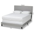 thumbnail image 3 of Baxton Studio Ramon Contemporary Engineered Wood Panel Bed, Full, Grey/Silver/Black, 3 of 10