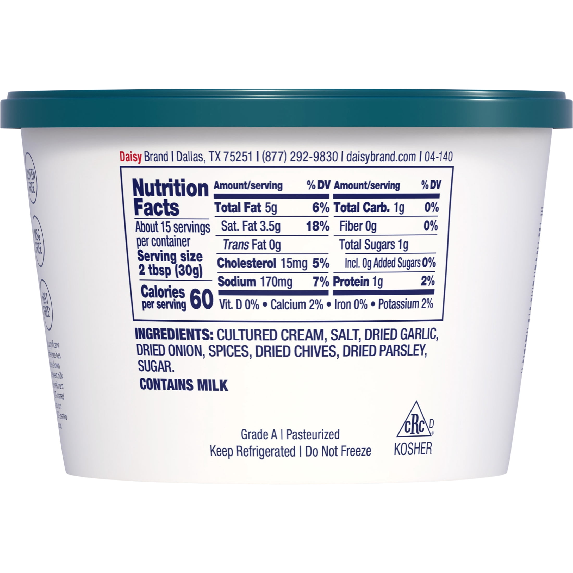 Daisy Sour Cream Creamy Ranch Dip, 16 oz Tub (Refrigerated)