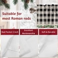 thumbnail image 7 of Valances for Windows Black White Plaid Rod Pocket Cafe Window Treatments Valance Curtains for Kitchen Bathroom Laundry Basement Windows 56"x16", 7 of 7