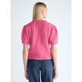thumbnail image 3 of Free Assembly Women's and Women’s Plus Embellished Cable Knit Cardigan, Midweight, XS-4X, 3 of 5