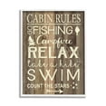 thumbnail image 4 of Stupell Industries Cabin Rules Camp Fish Swim Modern Rustic Patterned Sign,24 x 30, Design by Louise Allen Designs, 4 of 5