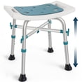 thumbnail image 1 of Silla de ducha PELEGON® regulable en altura 160-180 kg, color verde azulado, 1 of 9