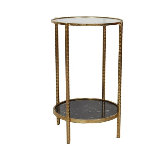 Mesa Lateral Kessa Muebles Danum Dorado 45 x 72 x 45 cm
