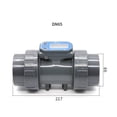 thumbnail image 2 of DN25-DN80 Water Flow Meter, LCD Digital Display Flowmeter, PVC Pipe Liquid Water For Farm Garden Irrigation ,Good Performance, 2 of 7