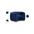 thumbnail image 2 of Meridian Furniture Julian Velvet Accent Chair in Navy and Gold, 2 of 7