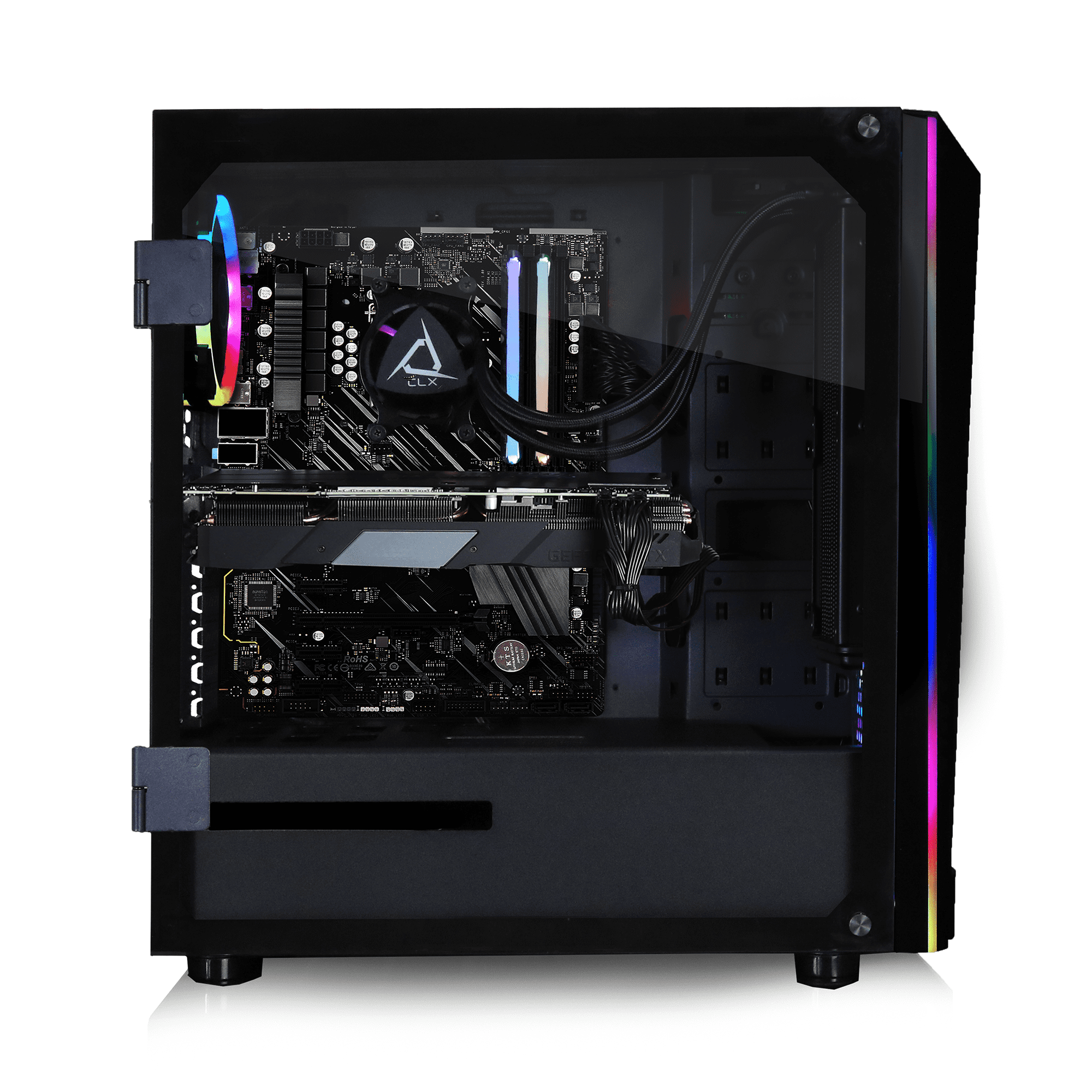 CLX SET VR-Ready Gaming Desktop - Liquid Cooled Intel Core i9 9900KF 3.6Ghz 8-Core Processor, 16GB DDR4 Memory, GeForce RTX 3080 10GB GDDR6X Graphics, 480GB SSD, 2TB HDD, WiFi, Windows 10 Home 64-bit