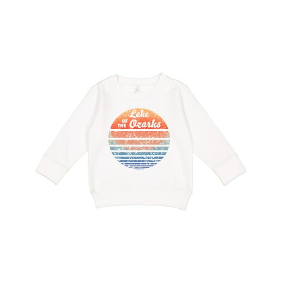 Inktastic Lake of the Ozarks Distressed Retro Sunset Toddler Sweatshirt