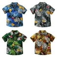 thumbnail image 4 of GYRATEDREAM Summer Toddler Boys Hawaiian Shirt, Tropical Beach Vacation Short Sleeve Floral Shirt for Kids, Perfect for Summer Play & Family Holidays for 3M-8Y, 4 of 4