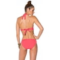 thumbnail image 4 of Becca by Rebecca Virtue CORAL Underwire Halter Bra Bikini Swim Top, US Large, 4 of 4