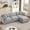 Gray, variant on LLappuil Modular Sectional Sofa, Sectional Couch with Movable Ottoman, Chenille 4 Seat Cloud Sofa Couch for Living Room Pink